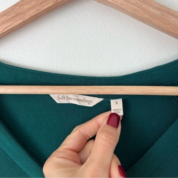 Soft Surroundings Madeline Tunic Top Sweater in Green Size Small - Picture 4 of 9